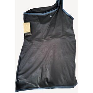 Nike Womens Black Dri-FIT One Shoulder Training Tank Top XL Slim Fit